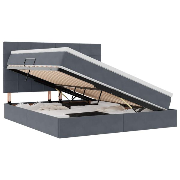 vidaXL &Aacute;gy t&aacute;rol&oacute;val &eacute;s LED l&aacute;mp&aacute;val S&ouml;t&eacute;tsz&uuml;rke 160 x 200 cm B&aacute;rsony