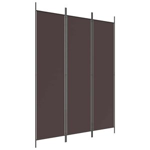 vidaXL 3 paneles barna sz&ouml;vet parav&aacute;n 150 x 200 cm