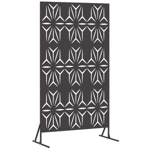 vidaXL Mag&aacute;nszf&eacute;ra K&eacute;pernyő 100 x 50 x 180 cm Ac&eacute;l Fekete