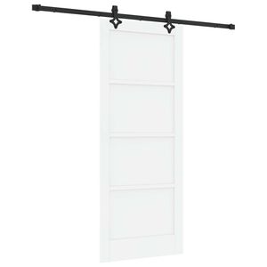vidaXL Cs&uacute;sz&oacute; ajt&oacute; Feh&eacute;r &eacute;s Fekete 83 x 202 cm T&ouml;m&ouml;r Fenyőfa