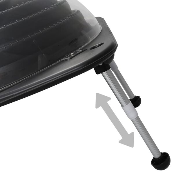 vidaXL 2 db HDPE &eacute;s alum&iacute;nium napelemes medencefűtő 75 x 75 x 36 cm