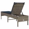 vidaXL sz&uuml;rke polyrattan napoz&oacute;&aacute;gy p&aacute;rn&aacute;val 55x200x44 cm