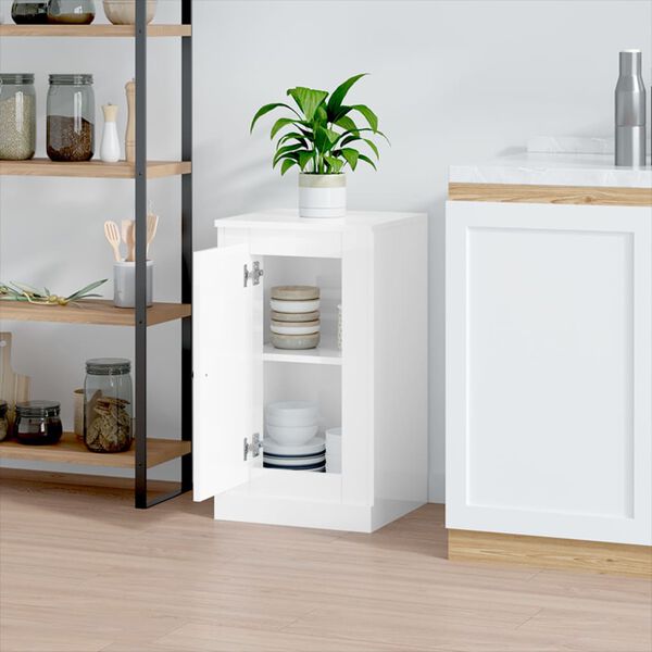 vidaXL magasf&eacute;nyű feh&eacute;r szerelt fa t&aacute;lal&oacute;szekr&eacute;ny 37,5x35,5x67,5 cm