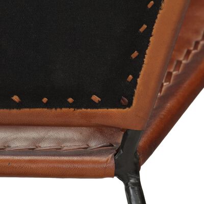 vidaXL barna valódi bőr szék