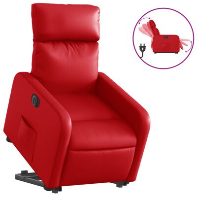 vidaXL elektromos bordó műbőr felállást segítő dönthető fotel