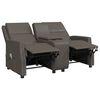 vidaXL 2 személyes szürke műbőr dönthető masszázsfotel