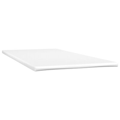 vidaXL fehér műbőr rugós ágy matraccal és LED-del 90x200 cm