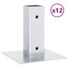 vidaXL 12 db horganyzott ac&eacute;lb&oacute;l oszlopalapok n&eacute;gyzet alak&uacute;ak 51x51 mm