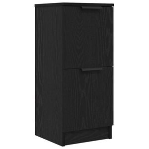 vidaXL Sz&eacute;f Fekete t&ouml;lgy 30 x 30 x 70 cm Faanyag