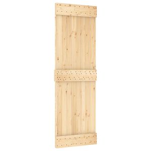 vidaXL Cs&uacute;sz&oacute; ajt&oacute; NARVIK Term&eacute;szetes &eacute;s Fekete 70 x 210 cm (213,5 cm)
