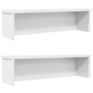 vidaXL konyhai &aacute;llv&aacute;nyok, egym&aacute;sba rakhat&oacute; 2 db Feh&eacute;r 50x15x16 cm