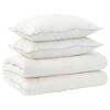 vidaXL Paplan &eacute;s p&aacute;rna szett 3 db 200x200 cm T&eacute;li 450 GSM Gyapj&uacute; Feh&eacute;r