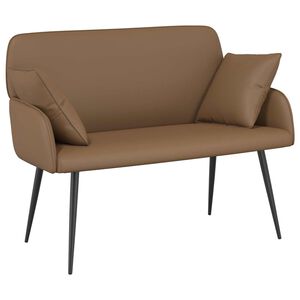 vidaXL 2 szem&eacute;lyes kanap&eacute; f&eacute;m l&aacute;bakkal 2-szem&eacute;lyes Cappuccino Műbőr