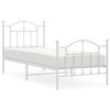 vidaXL feh&eacute;r f&eacute;m &aacute;gykeret fej- &eacute;s l&aacute;bt&aacute;ml&aacute;val 90 x 190 cm
