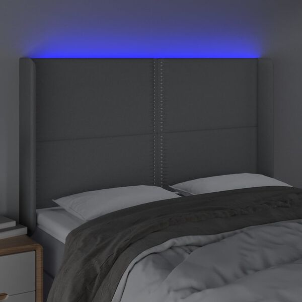 vidaXL vil&aacute;gossz&uuml;rke sz&ouml;vet LED-es fejt&aacute;mla 147x16x118/128 cm