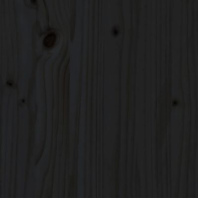 vidaXL fekete tömör fenyőfa ágykeret 140x190 cm