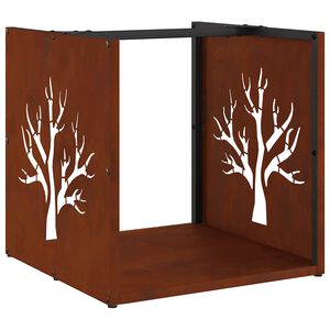 vidaXL tűzifa &aacute;llv&aacute;ny 40x40x40 cm időj&aacute;r&aacute;s&aacute;ll&oacute; ac&eacute;lb&oacute;l