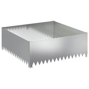 vidaXL Fűszeg&eacute;lyez&eacute;s 100 x 100 x 35 cm Ac&eacute;l Ez&uuml;st