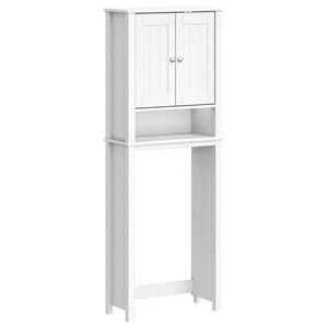 vidaXL BERG feh&eacute;r t&ouml;m&ouml;r fa WC feletti t&aacute;rol&oacute; 60 x 27 x 164,5 cm