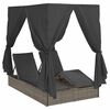 vidaXL Dupla napoz&oacute;&aacute;gy &Aacute;ll&iacute;that&oacute; Sz&uuml;rke 205 x 129 x 200 cm polirattan