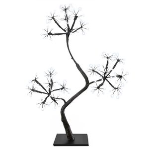 vidaXL S-alak&uacute; LED-es kar&aacute;csonyfa 2 db Fekete 18 x 18 x 45 cm Műanyag