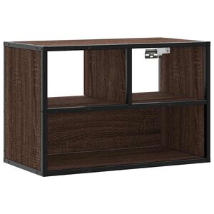 vidaXL barna t&ouml;lgy sz&iacute;nű szerelt fa &eacute;s f&eacute;m TV-szekr&eacute;ny 60x31x39,5 cm