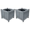 vidaXL 2 db t&ouml;m&ouml;r fenyőfa kerti magas&aacute;gy&aacute;s 30 x 30 x 30 cm