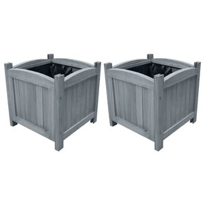 vidaXL 2 db t&ouml;m&ouml;r fenyőfa kerti magas&aacute;gy&aacute;s 30 x 30 x 30 cm