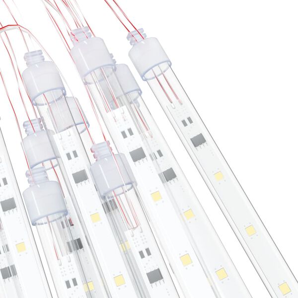 vidaXL 20 db 720 LED-es meleg feh&eacute;r bel-/k&uuml;lt&eacute;ri meteor f&eacute;nyf&uuml;z&eacute;r 50cm