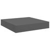 vidaXL 2 db magasf&eacute;nyű sz&uuml;rke MDF lebegő fali polc 23 x 23,5 x 3,8 cm