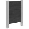 vidaXL Hullad&eacute;k Gyűjtő Ker&iacute;t&eacute;s Sz&uuml;rke 85 x 12 x 115 cm