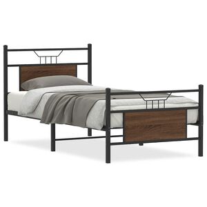 vidaXL barna t&ouml;lgy sz&iacute;nű szerelt fa &aacute;gykeret matrac n&eacute;lk&uuml;l 90x190 cm