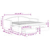 vidaXL sötétszürke kihúzható szövet heverő fiókokkal 90 x 200 cm