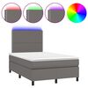 vidaXL sz&uuml;rke műbőr rug&oacute;s &aacute;gy matraccal &eacute;s LED-del 120x200 cm