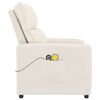vidaXL bézs mikroszálas szövet elektromos masszázsfotel