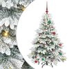 vidaXL Mű kar&aacute;csonyfa 150 LED-del &aacute;llv&aacute;nnyal Feh&eacute;r 150 cm PE &eacute;s PVC