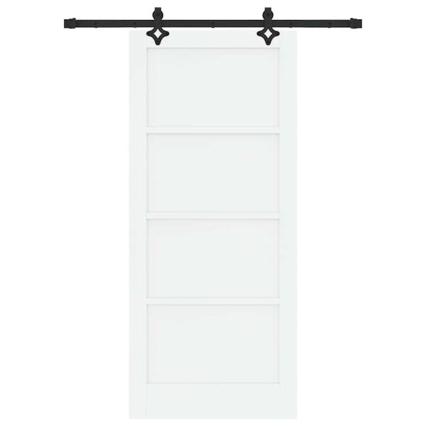 vidaXL Cs&uacute;sz&oacute; ajt&oacute; ORKDAL Feh&eacute;r 86 x 198,5 cm T&ouml;m&ouml;r fenyőfa