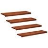 vidaXL L&eacute;pcsőszőnyegek 4 db 90 x 25 x 2 cm Barna T&ouml;m&ouml;r b&uuml;kkfa