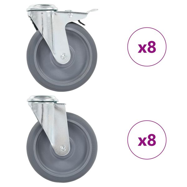 vidaXL 16 db h&aacute;tfuratos &ouml;nbe&aacute;ll&oacute; g&ouml;rgő 125 mm