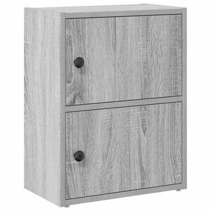 vidaXL sz&uuml;rke sonoma sz&iacute;nű szerelt fa k&ouml;nyvespolc 40x24x52 cm