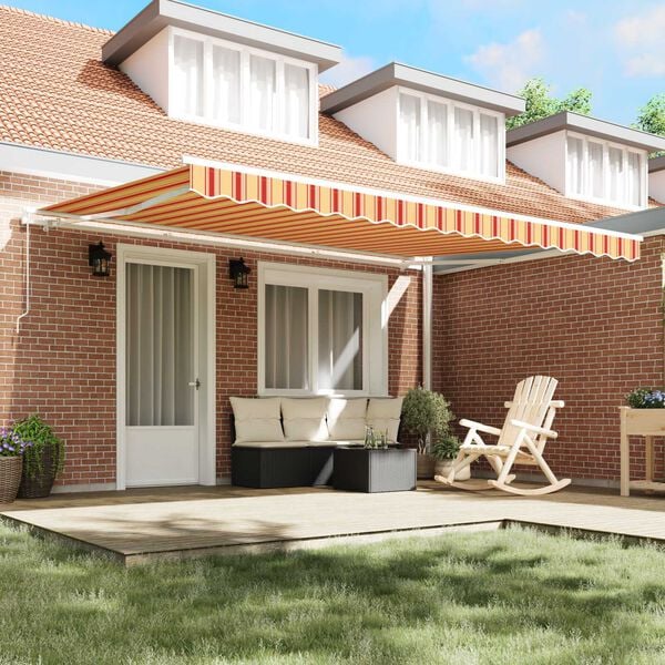 vidaXL Napernyő sárga és narancssárga 450 x 300 x 165 cm Poliészter