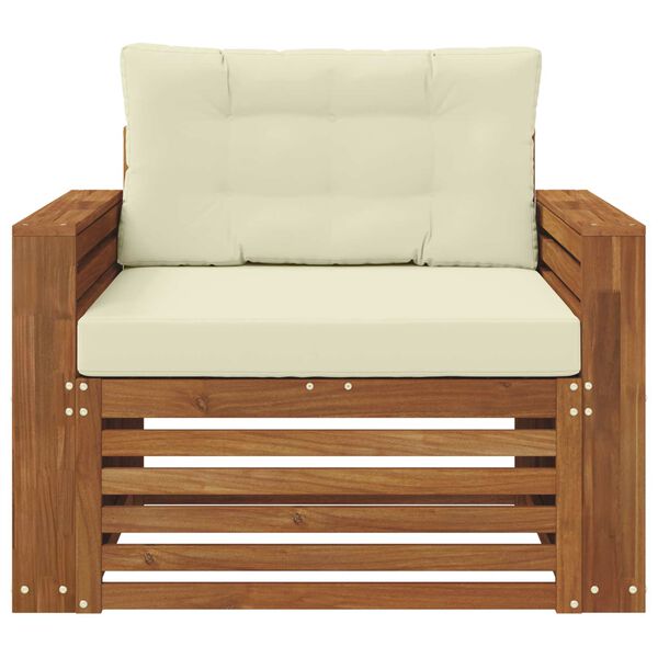 vidaXL K&uuml;lt&eacute;ri kanap&eacute; szett T&ouml;m&ouml;r ak&aacute;cfa &eacute;s poli&eacute;szter Term&eacute;szetes