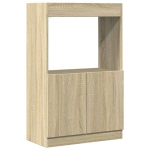 vidaXL sonoma t&ouml;lgy sz&iacute;nű szerelt fa magasszekr&eacute;ny 63 x 33 x 100 cm