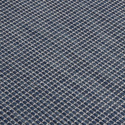vidaXL kék lapos szövésű kültéri szőnyeg 80 x 150 cm