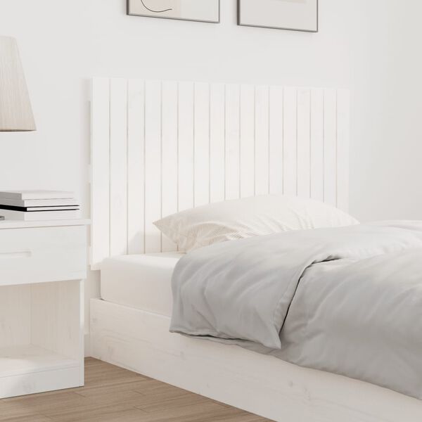 vidaXL feh&eacute;r t&ouml;m&ouml;r fenyőfa fali fejt&aacute;mla 108 x 3 x 60 cm