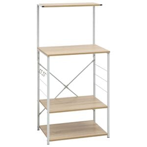 vidaXL feh&eacute;r &eacute;s t&ouml;lgy szerelt fa mikrohull&aacute;m&uacute; szekr&eacute;ny 60x39,6x123 cm