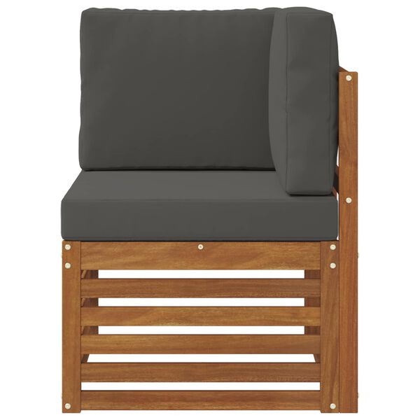 vidaXL K&uuml;lt&eacute;ri Sarokkanap&eacute; T&ouml;m&ouml;r Ak&aacute;cfa Term&eacute;szetes