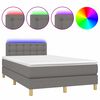 vidaXL s&ouml;t&eacute;tsz&uuml;rke sz&ouml;vet rug&oacute;s &eacute;s LED-es &aacute;gy matraccal 120 x 200 cm