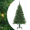vidaXL Mű kar&aacute;csonyfa 150 LED-del Z&ouml;ld 150 cm PVC &eacute;s Ac&eacute;l &eacute;s Műanyag