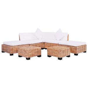 vidaXL 18 r&eacute;szes term&eacute;szetes rattan kanap&eacute;szett